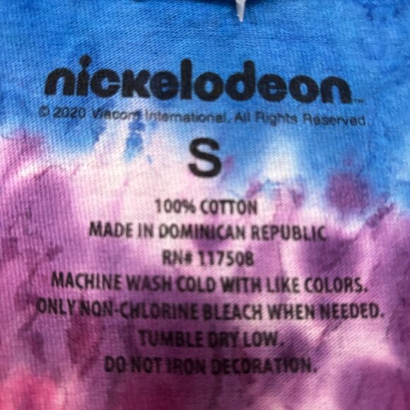 Nickelodeon Classic Cartoon Titles Mix Tie Dye T-Shirt Small - Picture 4 of 4